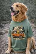 Adventure Dogs Camper Van T-Shirt  Dog Lover Camping Tee